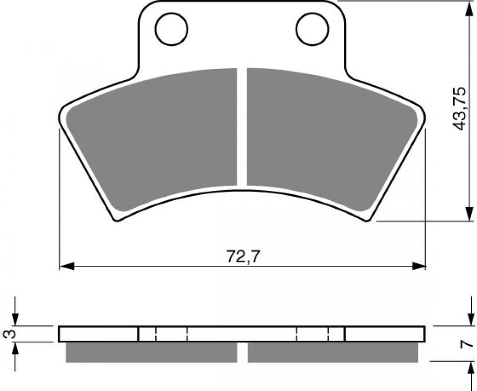 Plaquette de frein Gold Fren Quad CF pour moto 500 Terralander Long 2011-2015 AR Neuf