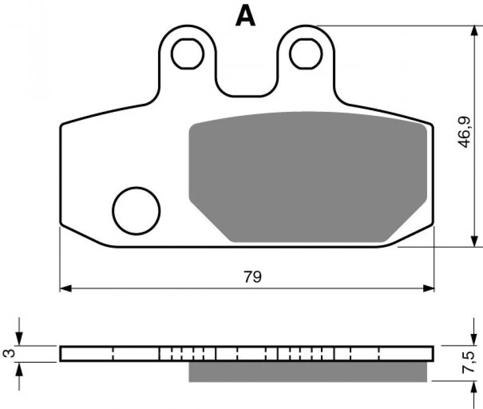 Plaquette de frein Gold Fren pour scooter Aprilia 500 Atlantic 2002 à 2005 AVG/AVD Neuf