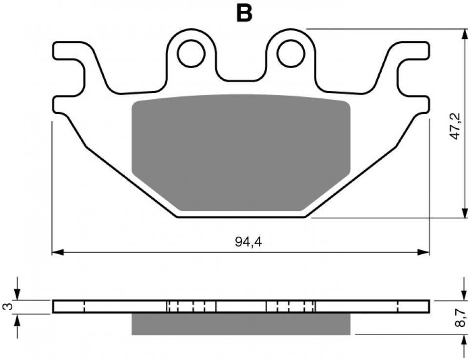 Plaquette de frein Gold Fren pour Quad Adly 300 XS 2007 à 2008 AVG/AVD Neuf
