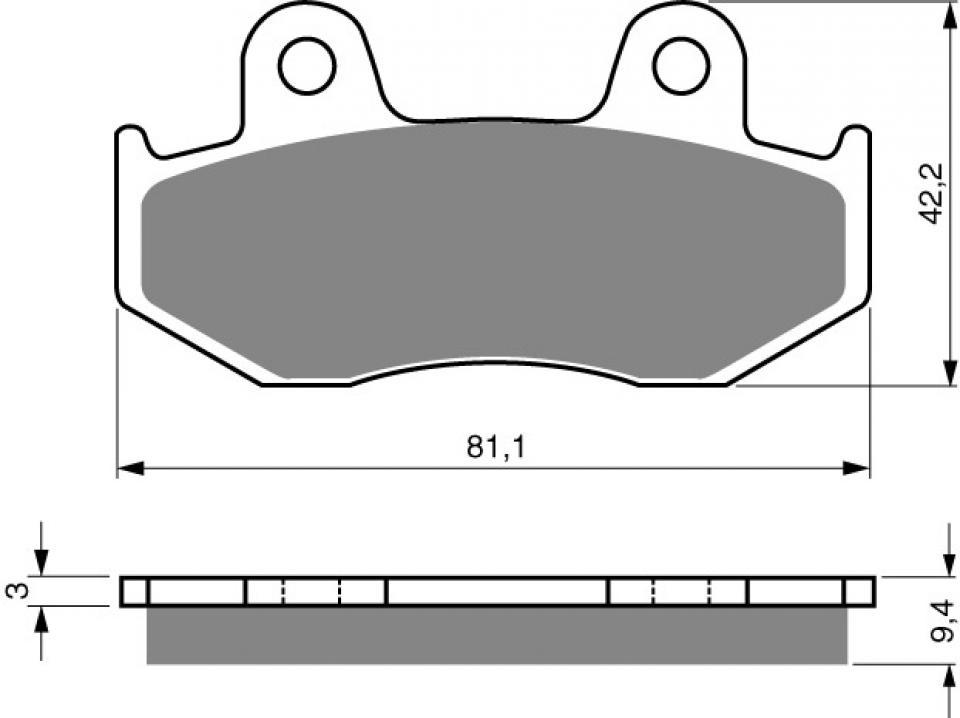 Plaquette de frein Gold Fren pour Scooter Honda 125 SH I 2004 à 2009 AVG / 4/5/6/7/8/R8/S7/D9 Neuf