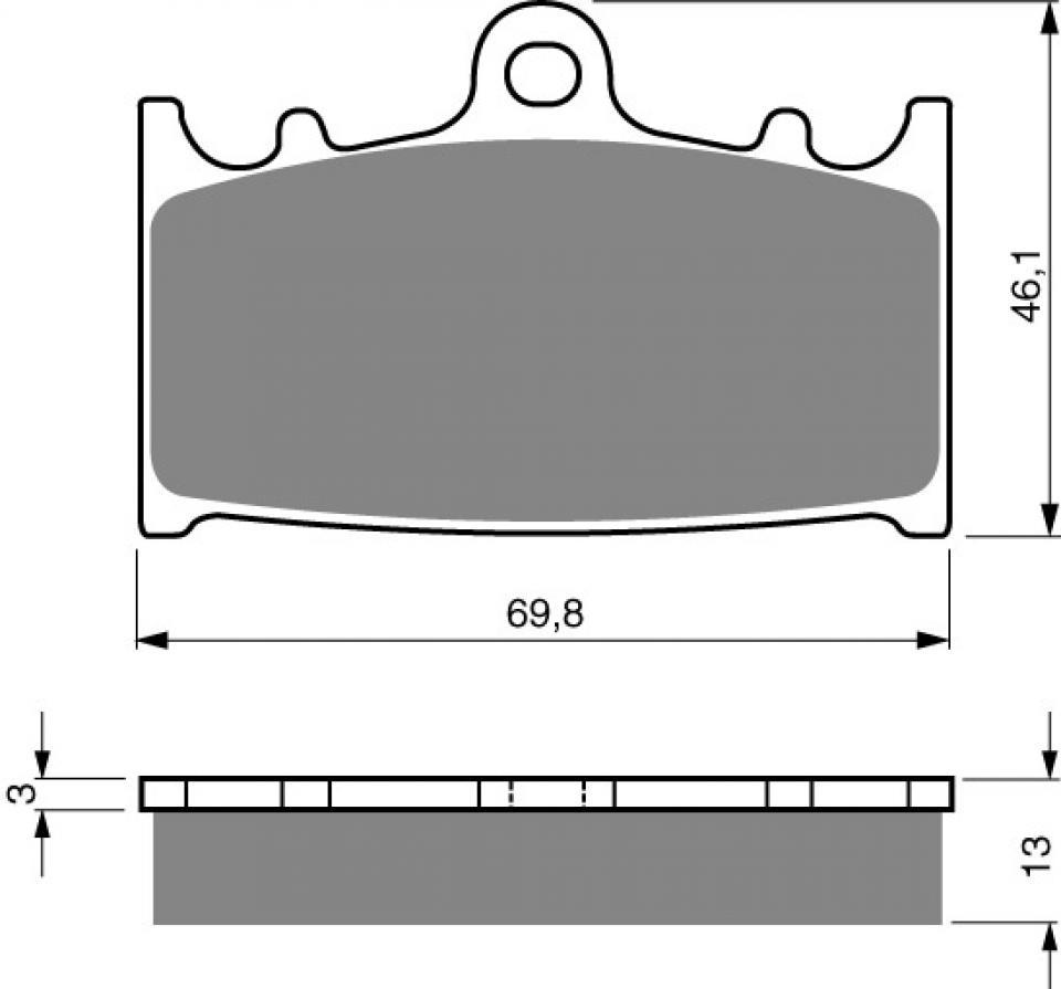 Plaquette de frein Gold Fren pour moto Suzuki 1500 C Intruder 2005 à 2006 AR Neuf
