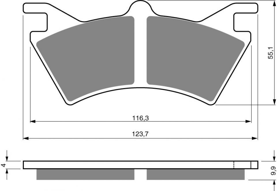 Plaquette de frein Gold Fren pour quad Polaris 500 Sportsman Big Boss 6X6 2000 à 2005 AR Neuf