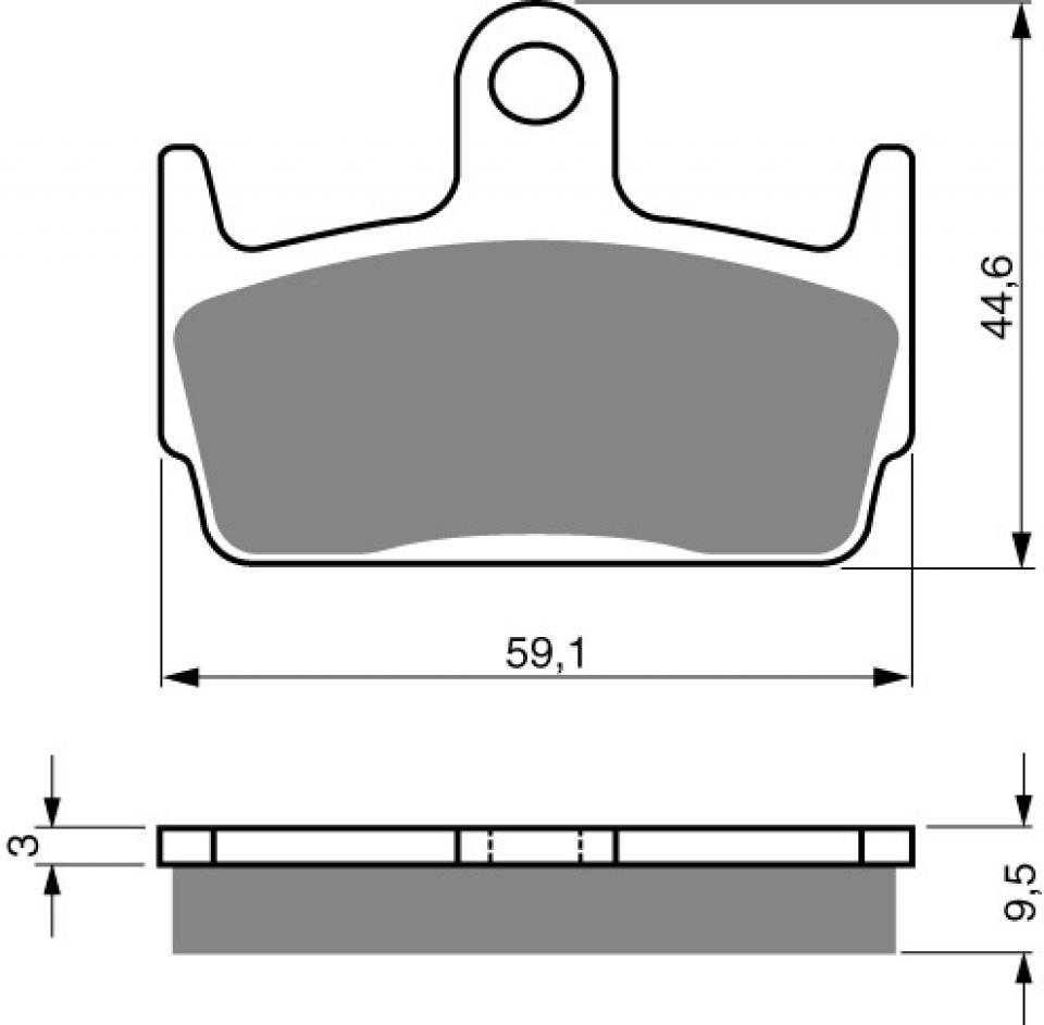 Plaquette de frein Gold Fren pour scooter Sym 50 Jet sport X 2006 à 2013 AR Neuf