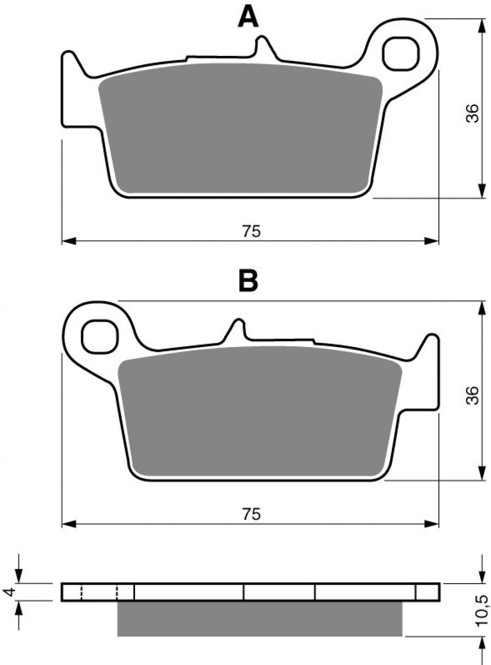 Plaquette de frein Gold Fren pour Moto Honda 125 CR 1987 à 2001 ARD / RH/RJ/RK/RL/RM/RN/RPRR/RS/RT/RV/RW/RX/RY/R1 Neuf