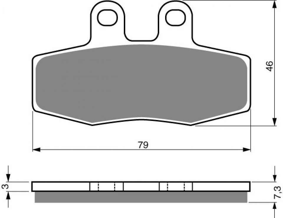 Plaquette de frein Gold Fren pour scooter Aprilia 125 Sportcity Cube 2009-2010 AV Neuf