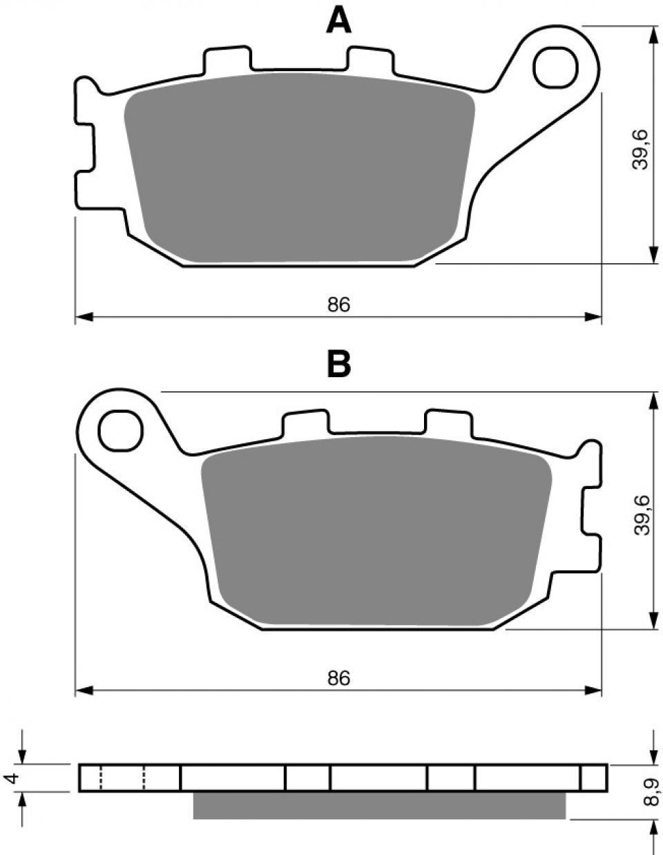 Plaquette de frein Gold Fren pour Moto Yamaha 700 MT-07A Moto Cage 2014 à 2016 ARD / Sans ABS Neuf