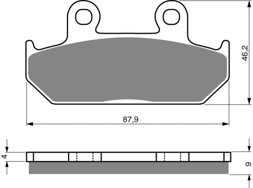 Plaquette de frein Gold Fren pour Moto Honda 1500 GL Goldwing 1988 à 2000 AVG/AVD / J/K/SEM/SEN/SEP/SER/SES/SEV/SEW/SEX/SEY Neuf