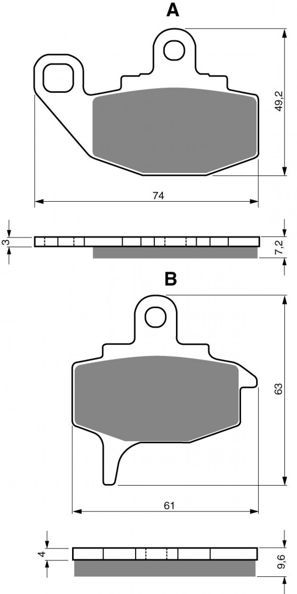 Plaquette de frein Gold Fren pour moto Kawasaki 650 Klr A 1987-1989 AV Neuf