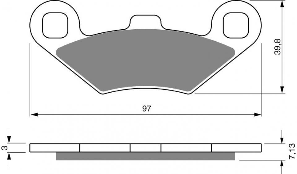 Plaquette de frein Gold Fren Quad CF pour moto 500 Cforce 2014-2015 AVG / AVD Neuf