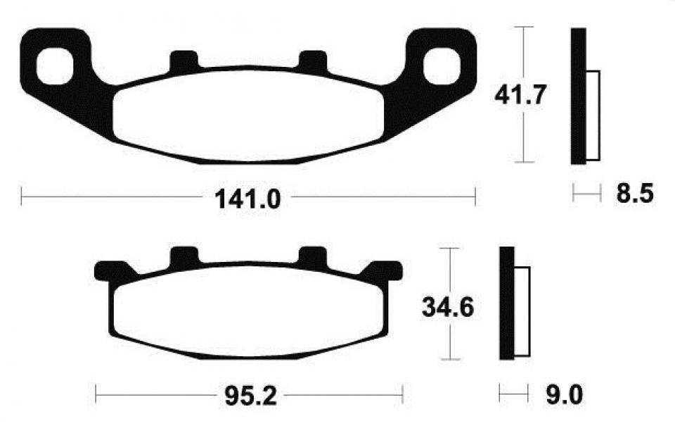 Plaquette de frein avant Tecnium pour moto Kawasaki 1000 GTR 1994 à 2001 MF97 Neuf