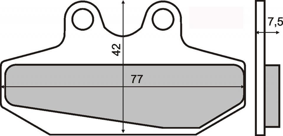 Plaquette de frein RMS pour Moto Aprilia 125 Tuareg 1989 à 1992 GA/GB/GG / AV Neuf