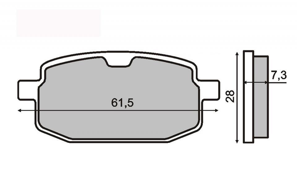 Plaquette de frein RMS pour Scooter Rieju 50 Paseo 2007 à 2008 AV Neuf