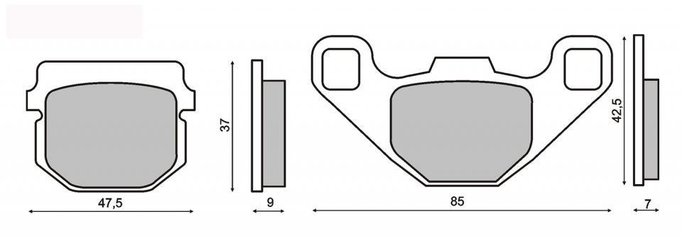 Plaquette de frein RMS pour Moto Suzuki 50 Address 1992 à 1995 CA1GA / AV Neuf