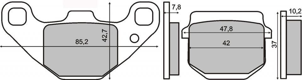 Plaquette de frein RMS pour Scooter Peugeot 125 Elyseo 1998 à 2000 VGA G2AB / AV Neuf