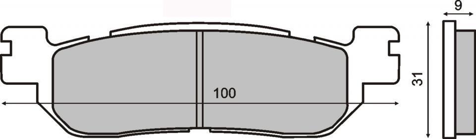 Plaquette de frein RMS pour Scooter MBK 250 Skyliner 2003 5SJ7 / AR Neuf