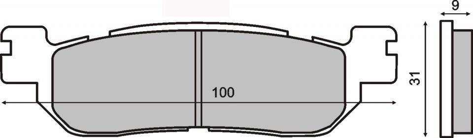 Plaquette de frein RMS pour Moto Yamaha 600 YZF 2001 à 2002 RJ036/RJ037/RJ039 / AR Neuf