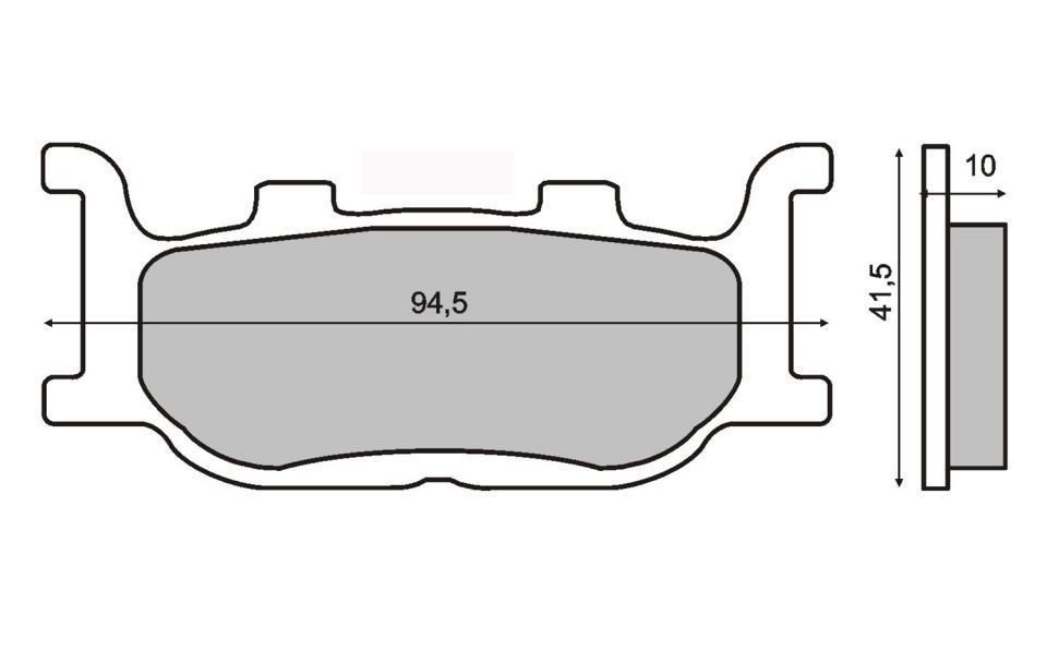 Plaquette de frein RMS pour Moto Yamaha 600 FZ6 2007 RJ148 / AV Neuf