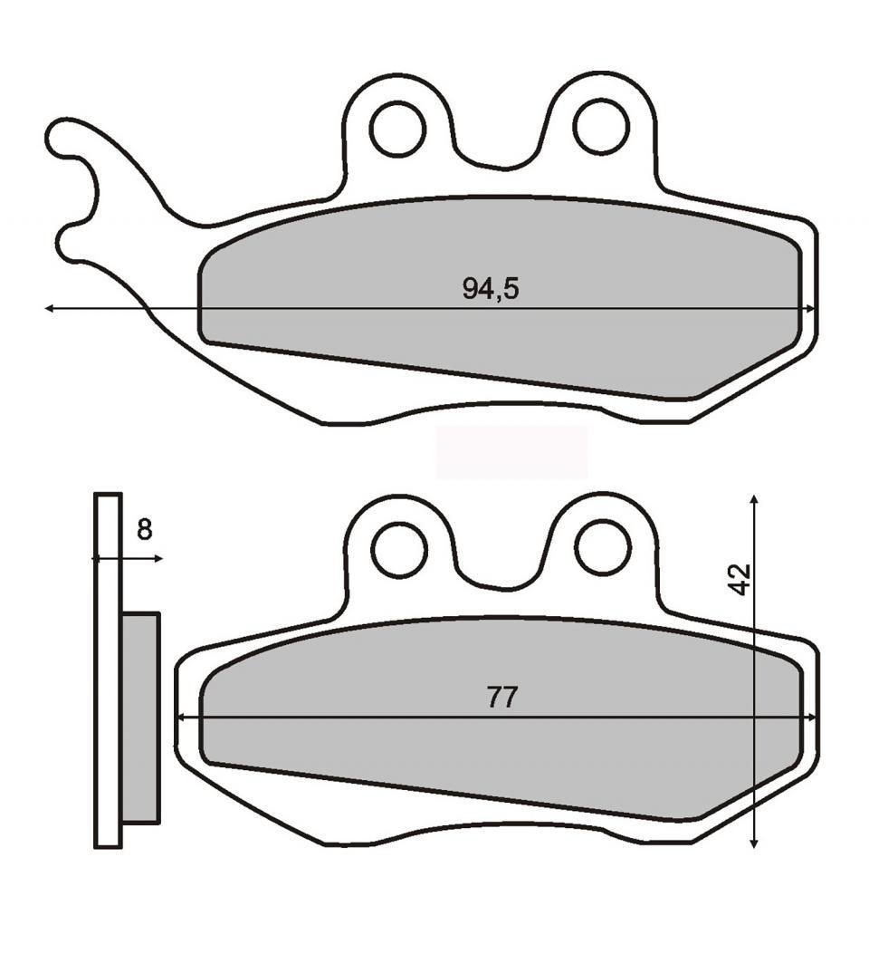 Plaquette de frein RMS pour Moto Yamaha 125 XT 2005 à 2006 7401B / AV Neuf