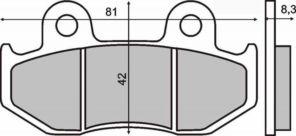 Plaquette de frein RMS pour Moto Honda 80 MTX 1987 HD09 / AV Neuf