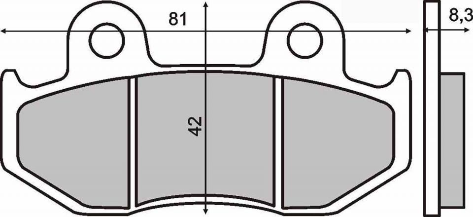 Plaquette de frein RMS pour Moto Honda 200 MTX 1985 à 1988 MD07 / AV Neuf