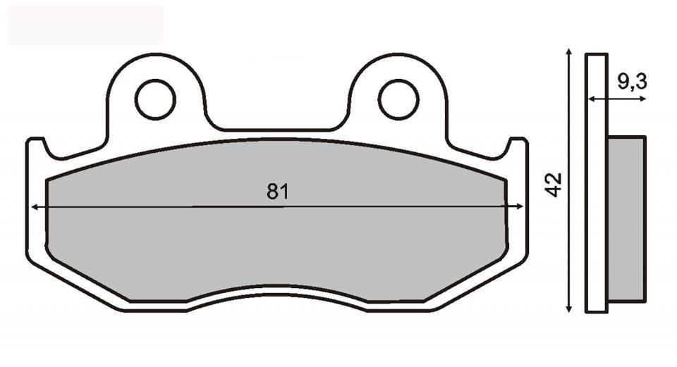 Plaquette de frein RMS pour Honda 125 @ 2001 à 2003 JF07B / AV Neuf