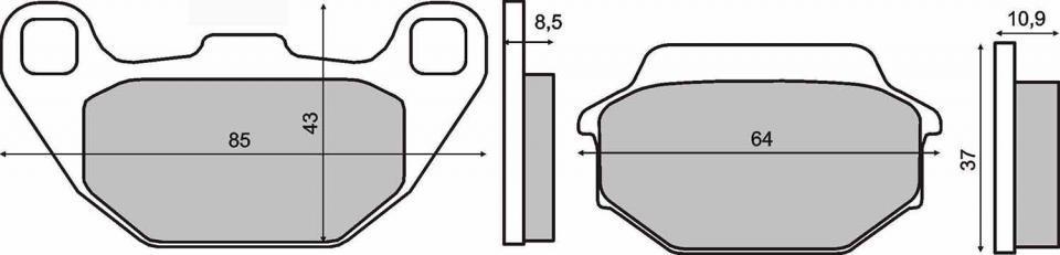 Plaquette de frein RMS pour Quad Kymco 125 Mxer 2002 à 2003 L10020/L10030 / AV Neuf