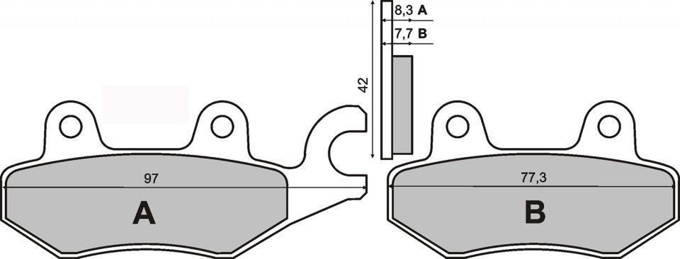 Plaquette de frein RMS pour Moto Yamaha 750 XTZ 1990 à 1991 3LD/3TD/3VA / AV / AR Neuf