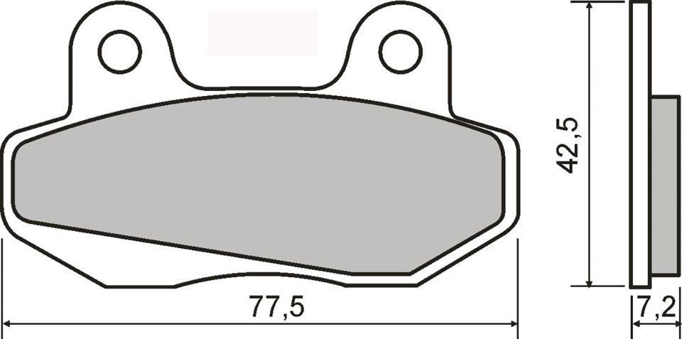 Plaquette de frein RMS pour Moto Honda 50 NSR 1989 à 1996 AC08 / AV Neuf