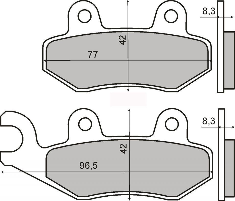 Plaquette de frein RMS pour Scooter Peugeot 125 Satelis 2011 à 2012 VGA J2ABAA / AV / AR Neuf