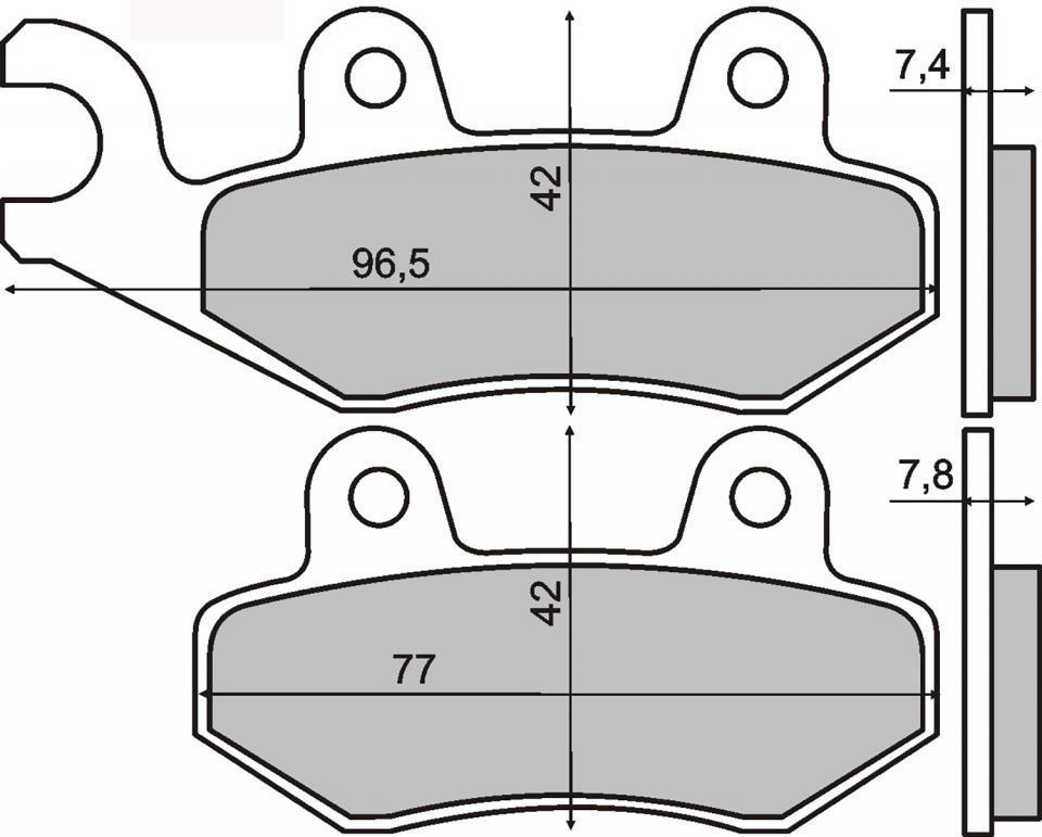 Plaquette de frein RMS pour Quad Derbi 250 DXR 2005 SM1A1A / AR Neuf