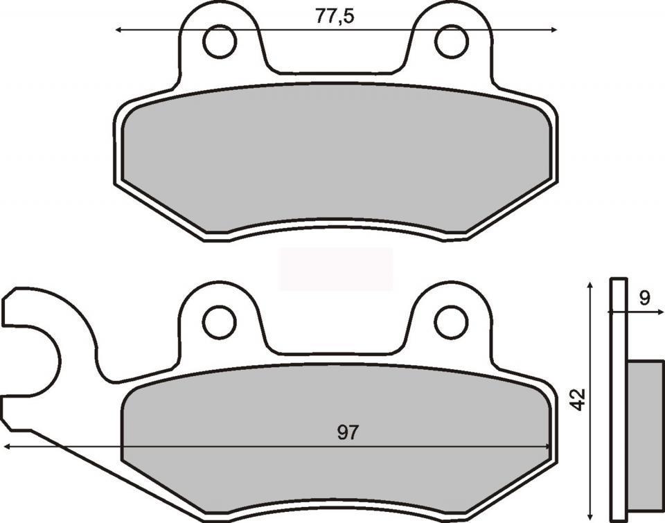 Plaquette de frein RMS pour Moto Honda 125 Rebel 1996 JC24A / AV Neuf