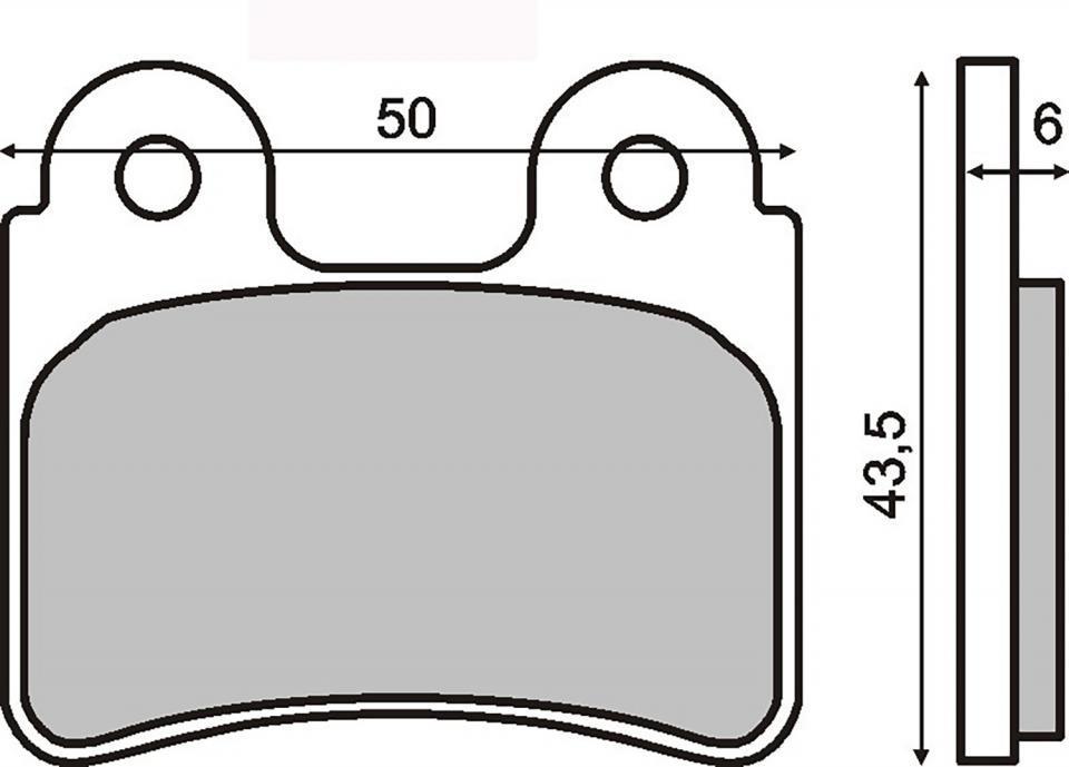 Plaquette de frein RMS pour Moto Beta 125 REV3 2005 à 2008 T3 / AV Neuf