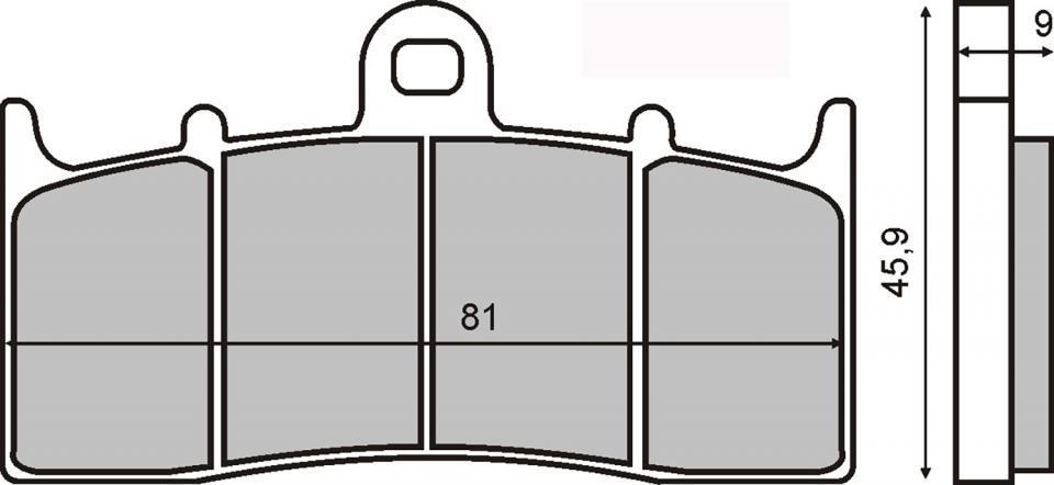 Plaquette de frein RMS pour Moto BMW 1200 R 2004 à 2005 R2C/259C / AV Neuf