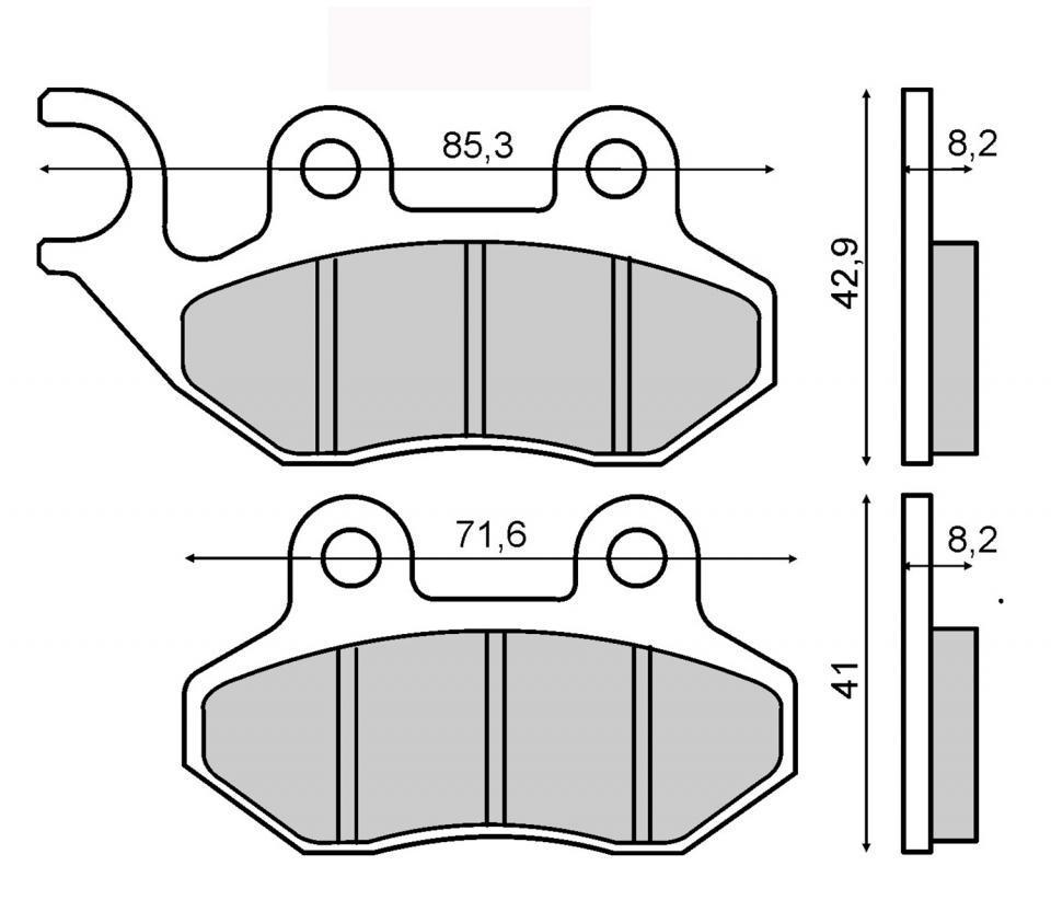 Plaquette de frein RMS pour Scooter Sym 300 HD 2021 LS30W3-EU / AV Neuf