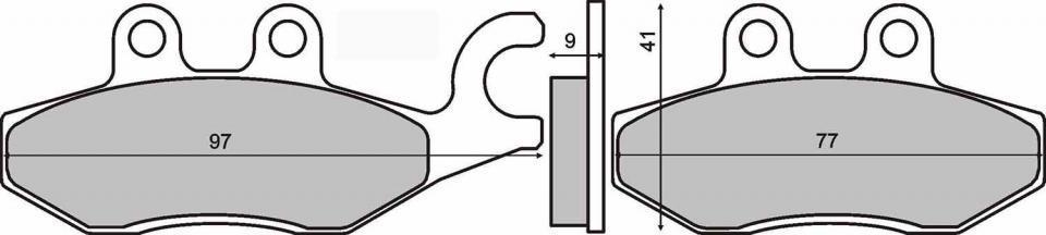 Plaquette de frein RMS pour Scooter Piaggio 300 MP3 2010 à 2013 M72100 / AR Neuf