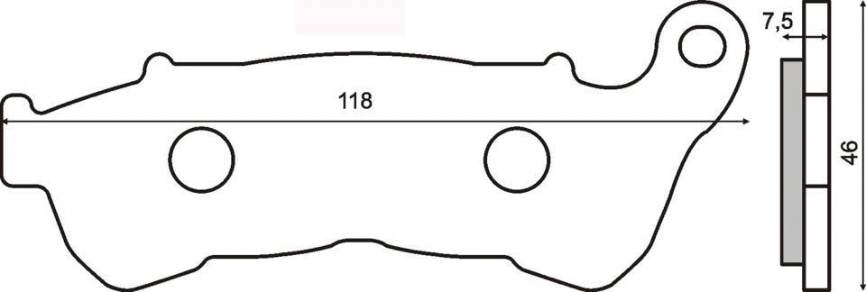 Plaquette de frein RMS pour Scooter Honda 400 SW-T 2009 à 2016 NF03B / AV Neuf