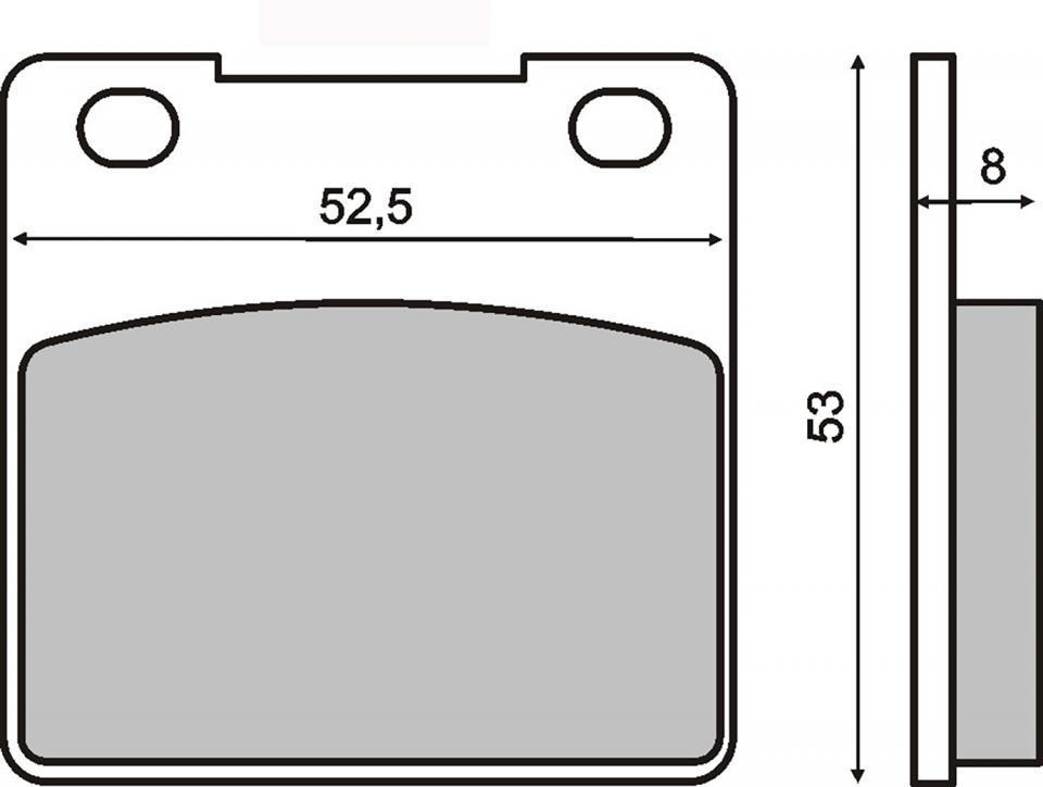 Plaquette de frein RMS pour Moto Honda 400 CB 1977 à 1978 CB400T / AV Neuf