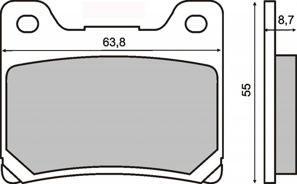 Plaquette de frein RMS pour Moto Yamaha 750 FZX 1988 2JE / AV / AR Neuf