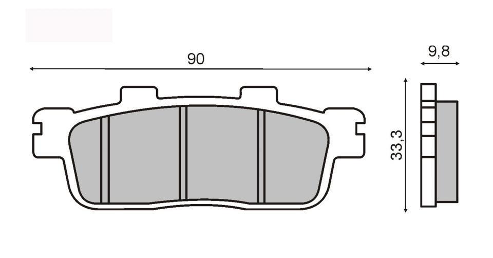 Plaquette de frein RMS pour Scooter Kymco 300 Downtown 2011 V20020 / AR Neuf