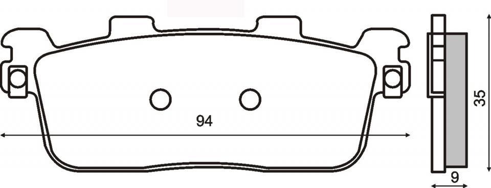 Plaquette de frein RMS pour Scooter Kymco 360 DTX 2021 E70000 / AR Neuf