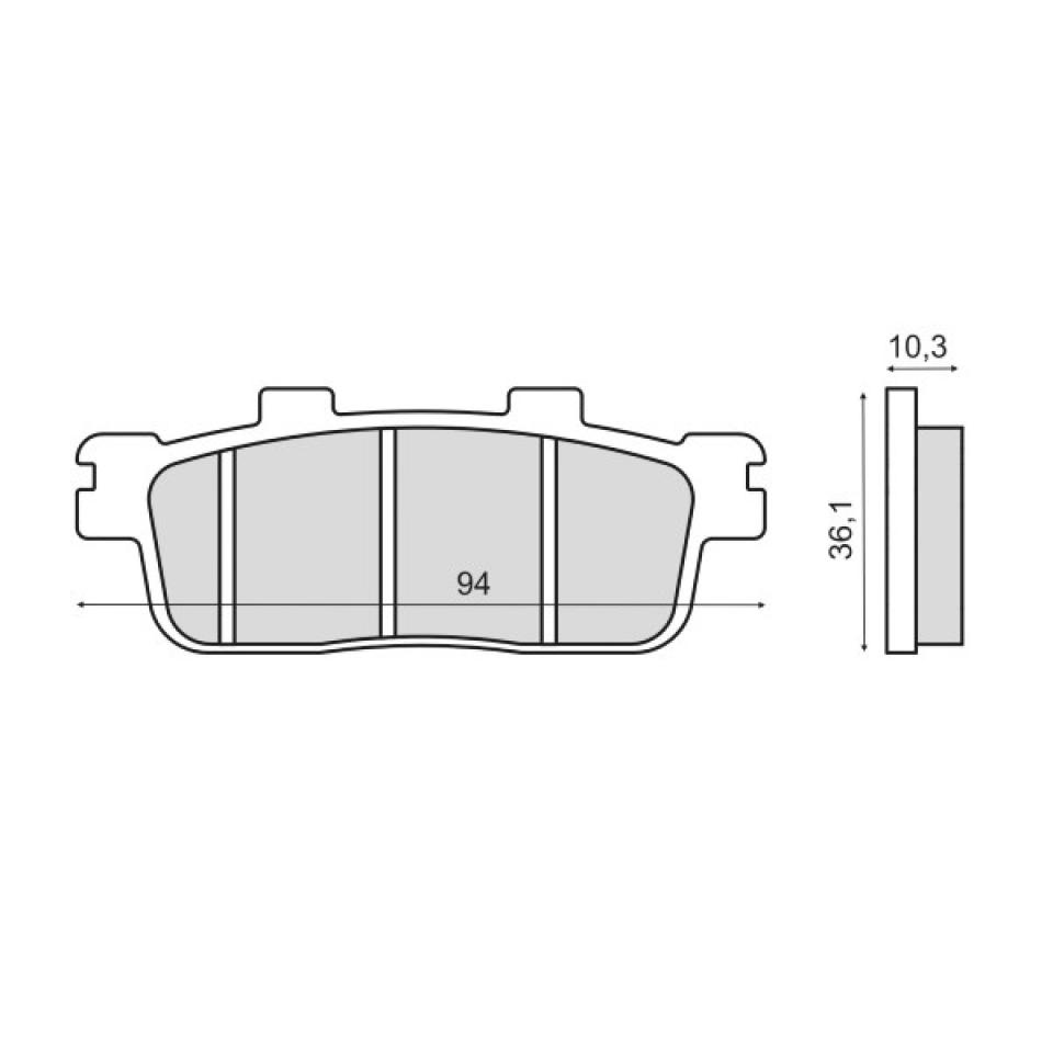 Plaquette de frein RMS pour Scooter Sym 200 HD 2010 à 2012 LH18W7-6 / AR Neuf