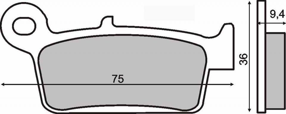 Plaquette de frein RMS pour Moto Gas gas 200 EC 2001 AR Neuf
