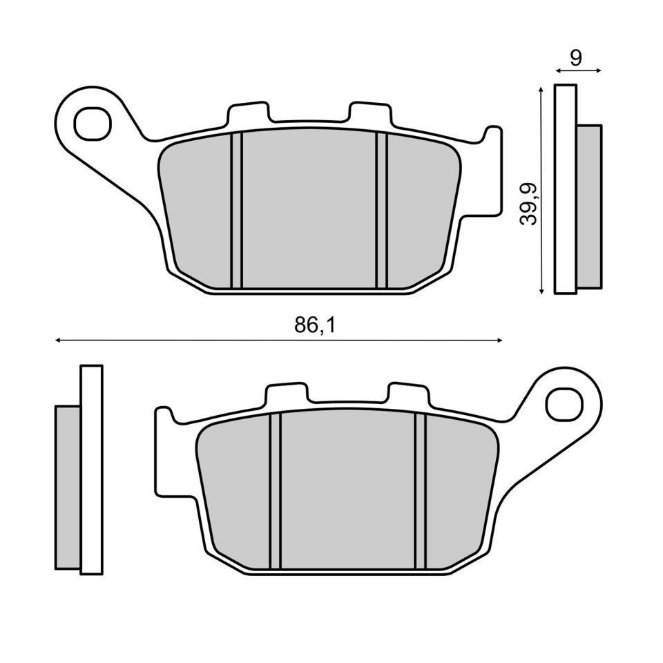 Plaquette de frein RMS pour Moto Suzuki 650 SV 2018 CX124/CX244 / AR Neuf