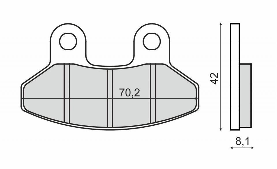 Plaquette de frein RMS pour Scooter Sym 150 Euro MX 2003 à 2004 HF15W1-6 / AV Neuf