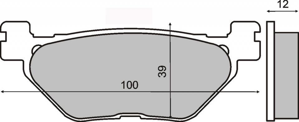 Plaquette de frein RMS pour Scooter Yamaha 500 T-Max 2001 à 2003 SJ011/4/5/6 / AR Neuf