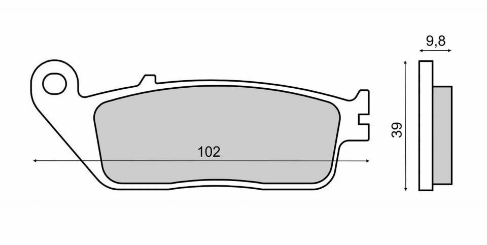 Plaquette de frein RMS pour Moto Daelim 125 VJ 2012 à 2016 BA4BLS / AV Neuf