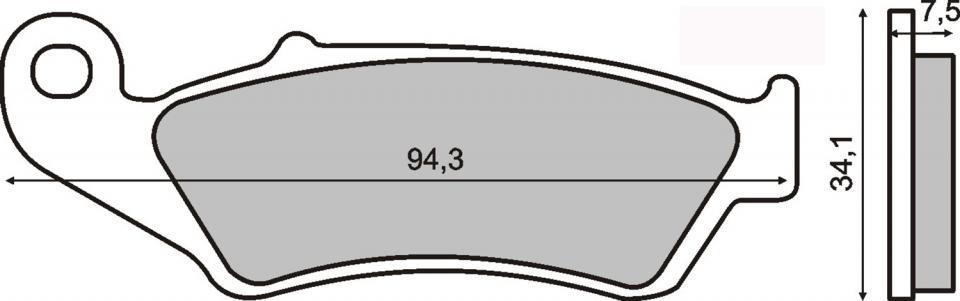Plaquette de frein RMS pour Moto Gas gas 125 EC 2008 à 2010 AV Neuf