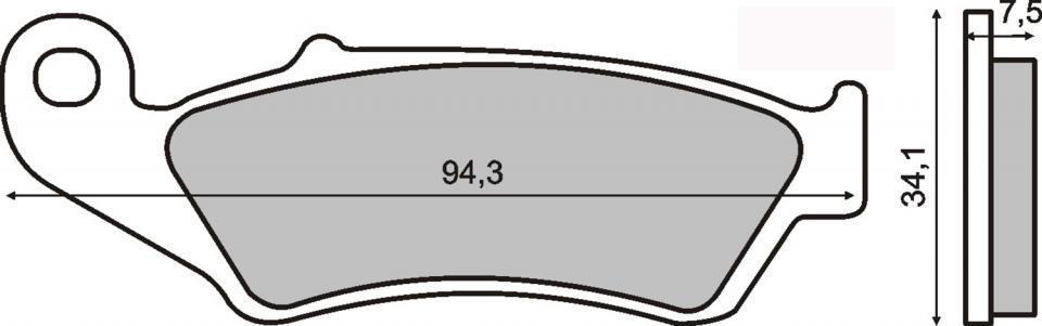 Plaquette de frein RMS pour Moto Honda 250 CRF 2012 ME11U / AV Neuf