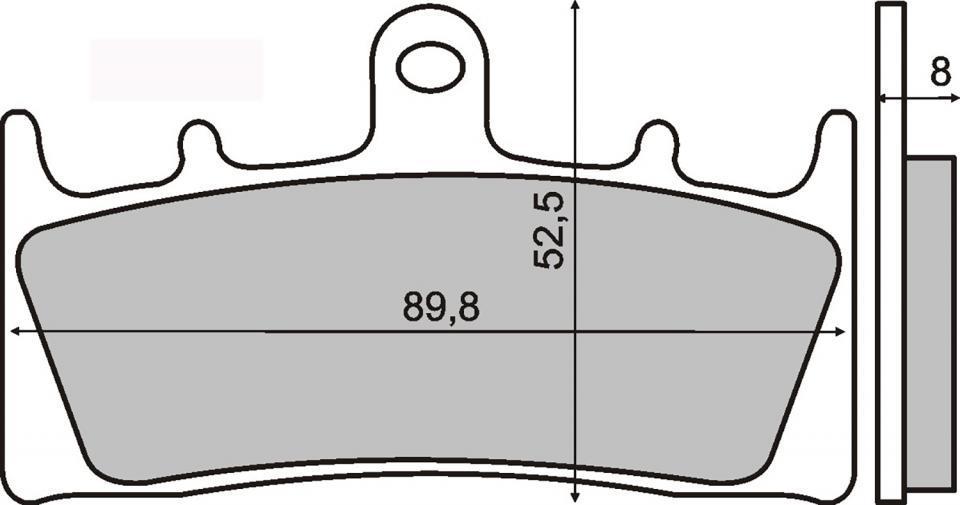 Plaquette de frein RMS pour Moto Kawasaki 600 Ninja 1998 à 1999 ZX600GGA / AV Neuf