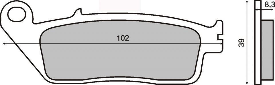 Plaquette de frein RMS pour Moto Honda 400 CBR 1990 à 1999 NC29 / AV Neuf